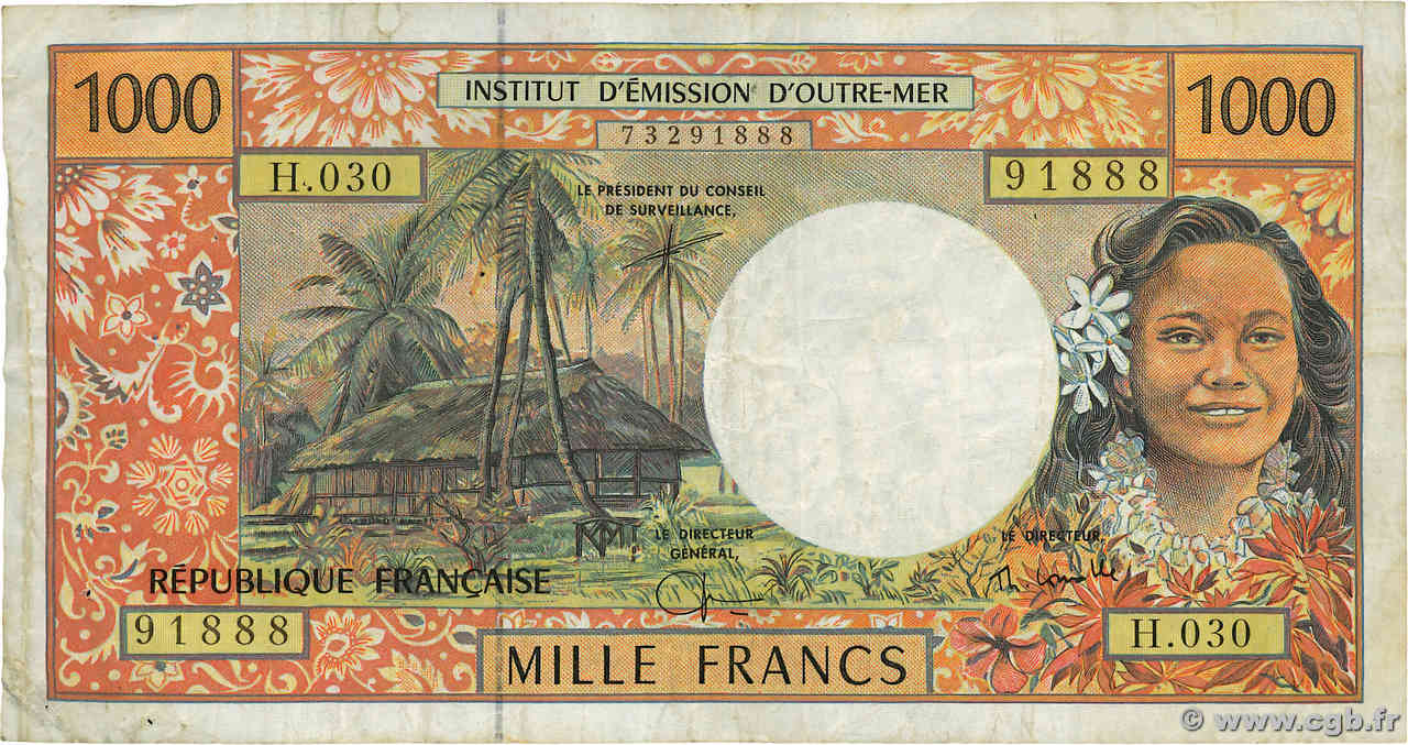 1000 Francs POLYNÉSIE, TERRITOIRES D OUTRE MER  2002 P.02h TB