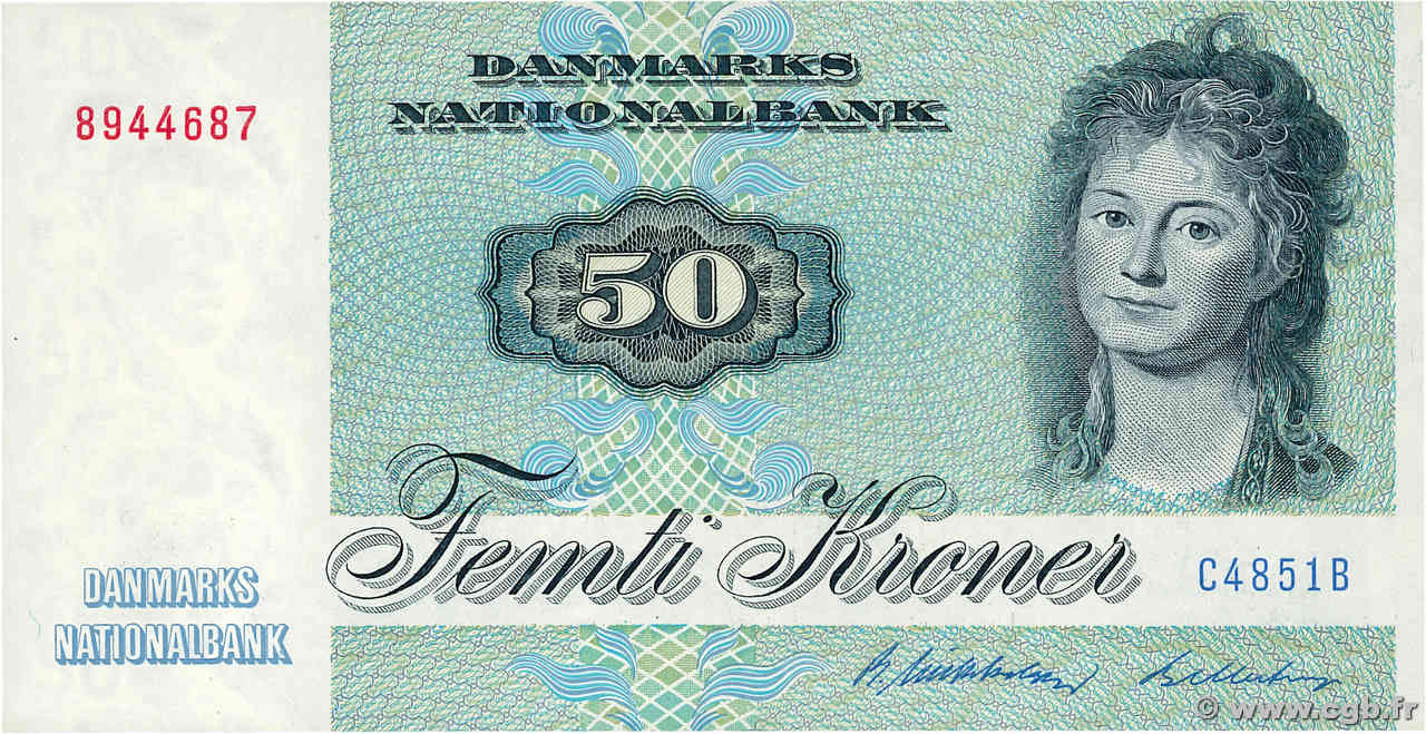 50 Kroner DINAMARCA  1985 P.050g SC