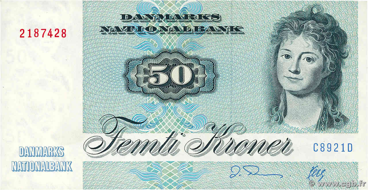 50 Kroner DANEMARK  1992 P.050j SPL