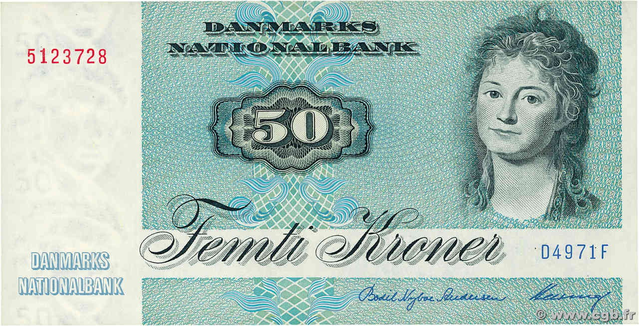 50 Kroner DINAMARCA  1997 P.050n q.FDC