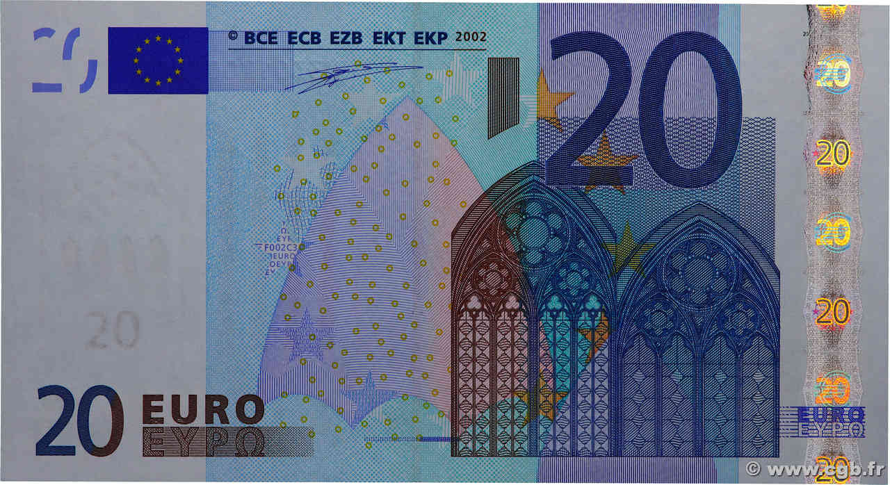 20 Euro EUROPA  2002 P.03n ST