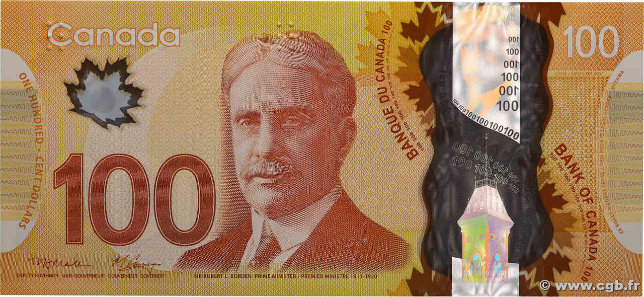 100 Dollars CANADA  2011 P.110a UNC