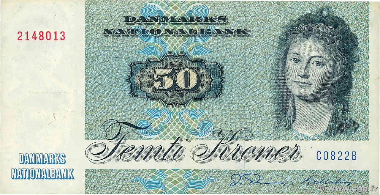 50 Kroner DINAMARCA  1982 P.050 BB