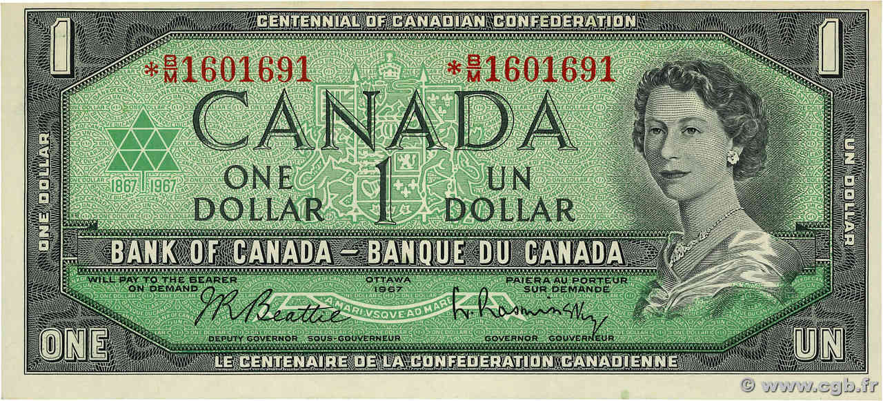 1 Dollar remplacement KANADA  1967 P.084br ST