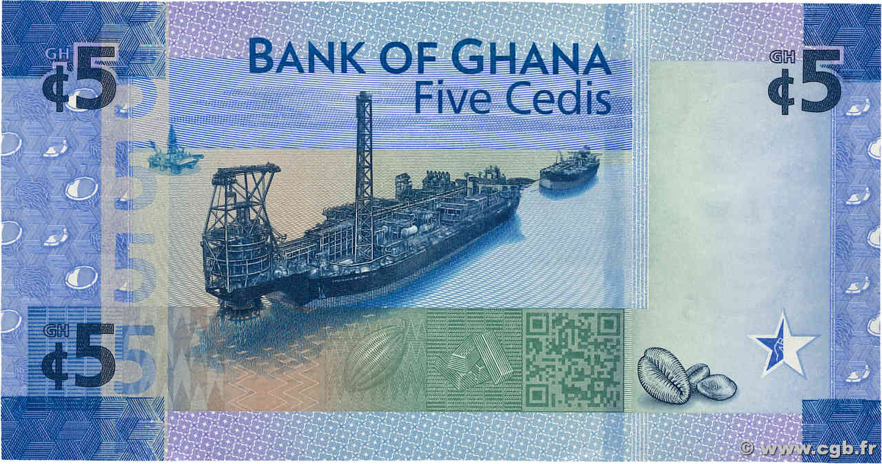 5 Cedis commemoratif GHANA 2017 P.43 516149 Banknotes