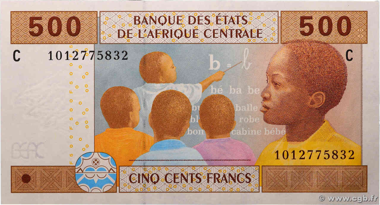 500 Francs ESTADOS DE ÁFRICA CENTRAL
  2002 P.606Ce FDC