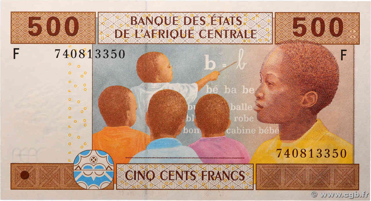 500 Francs ZENTRALAFRIKANISCHE LÄNDER  2002 P.506Fc ST