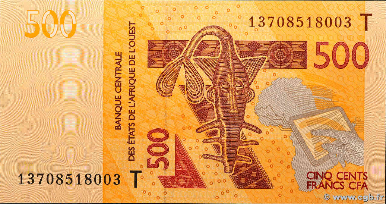 500 Francs ÉTATS DE L AFRIQUE DE L OUEST  2013 P.819Tb NEUF