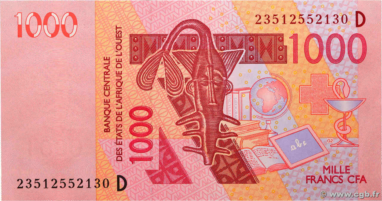 1000 Francs ESTADOS DEL OESTE AFRICANO  2023 P.415D FDC