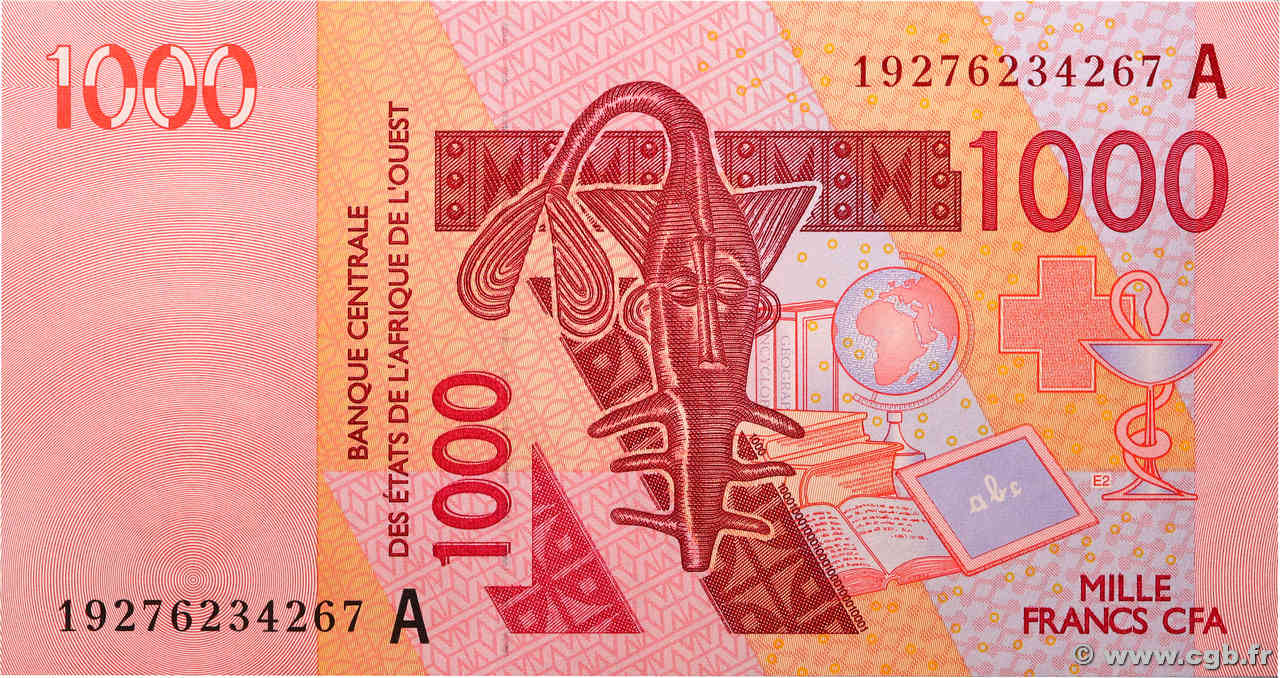 1000 Francs WEST AFRICAN STATES  2019 P.115A UNC