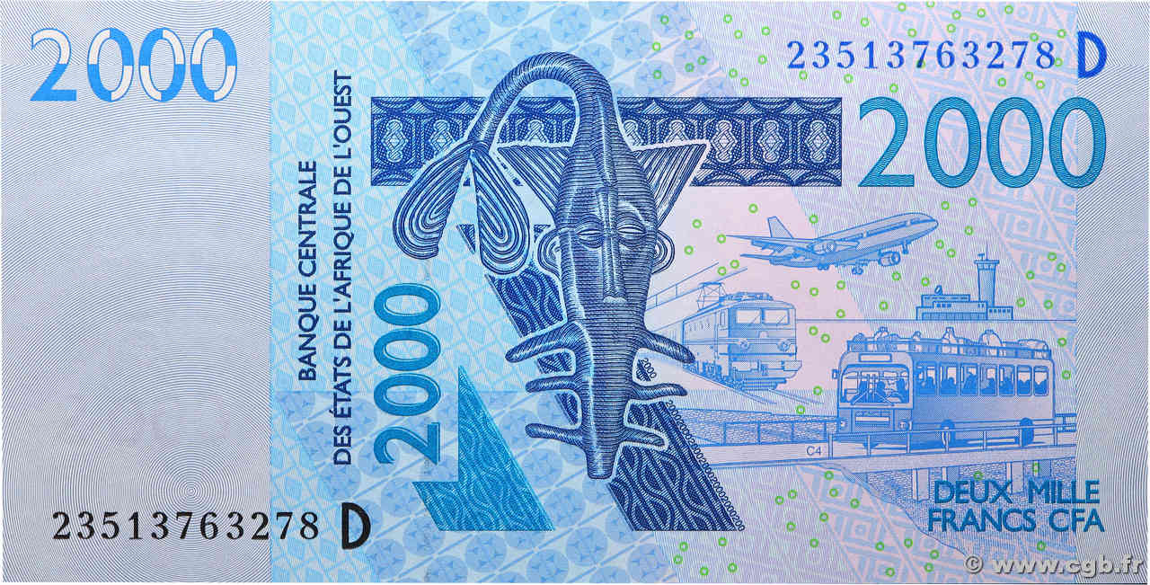2000 Francs STATI AMERICANI AFRICANI  2023 P.416D FDC