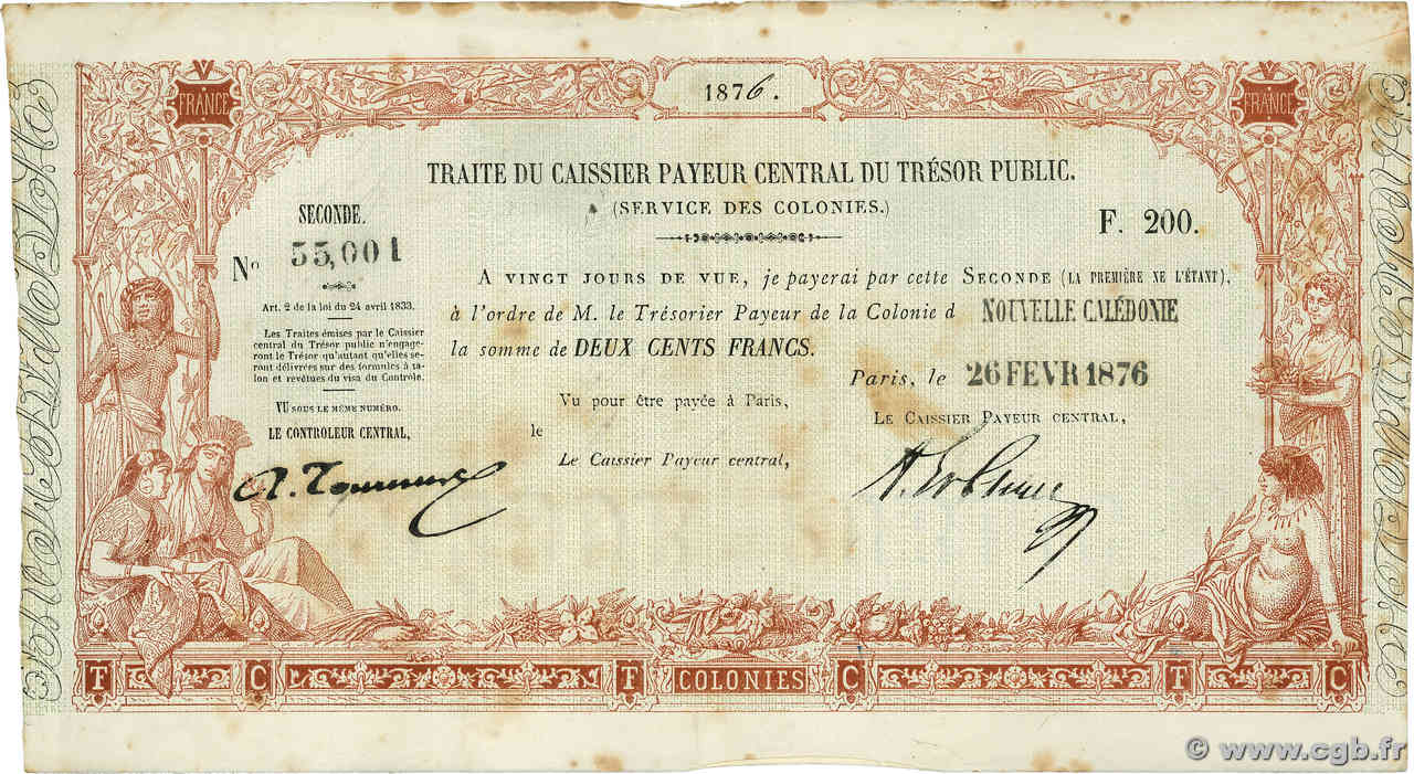 200 Francs NOUVELLE CALÉDONIE  1876 NC.76.200 EBC