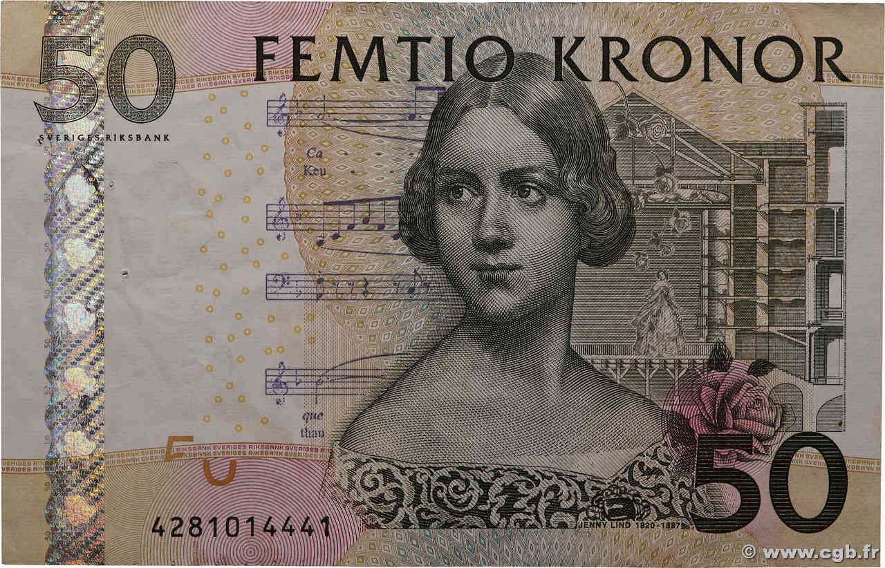 50 Kronor SUÈDE  2004 P.64a TTB