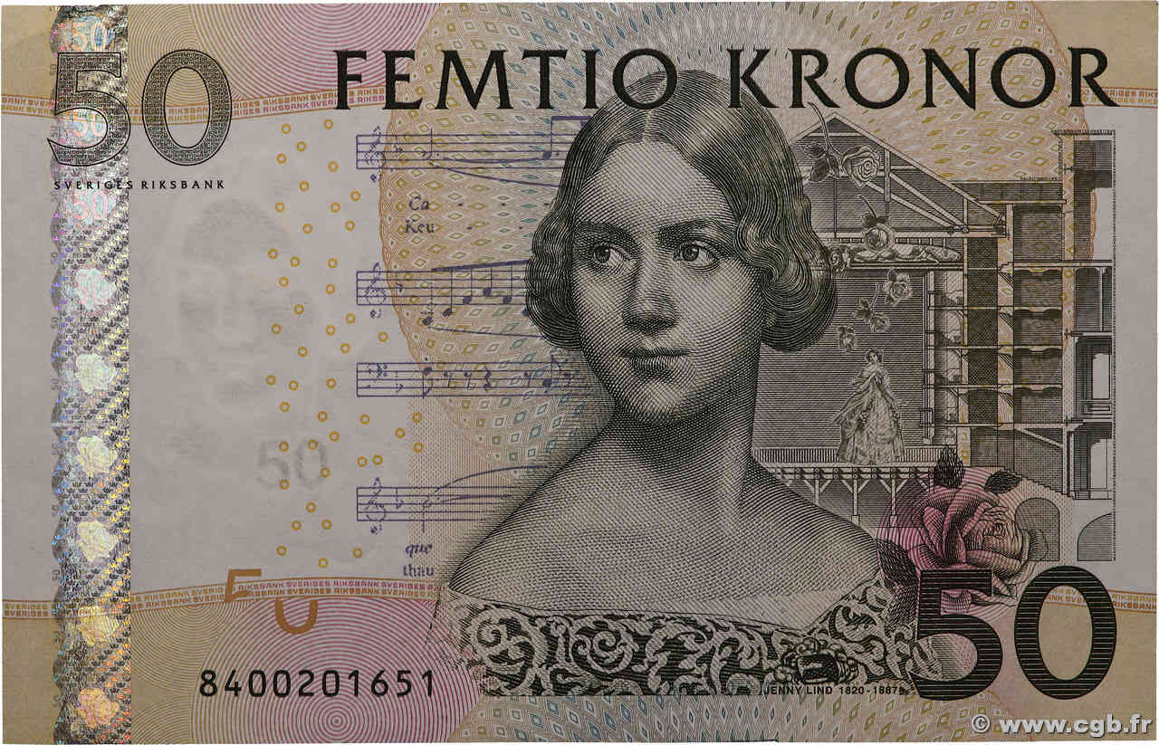 50 Kronor SUÈDE  2008 P.64b SPL+