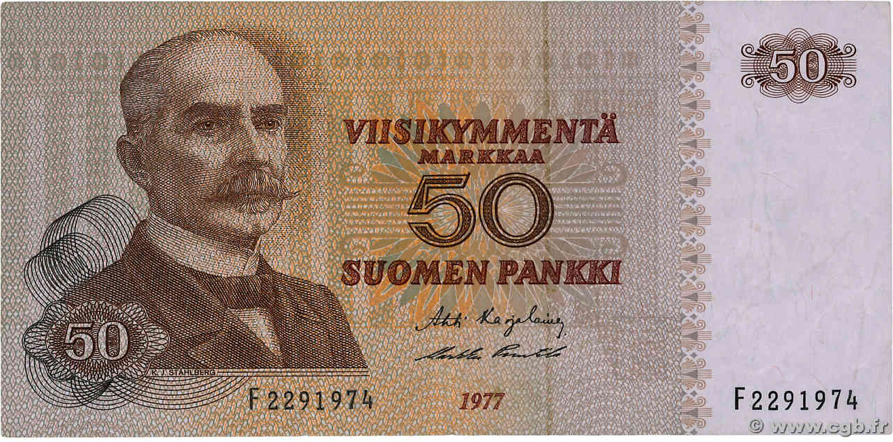 50 Markkaa FINLANDIA  1977 P.108a MBC