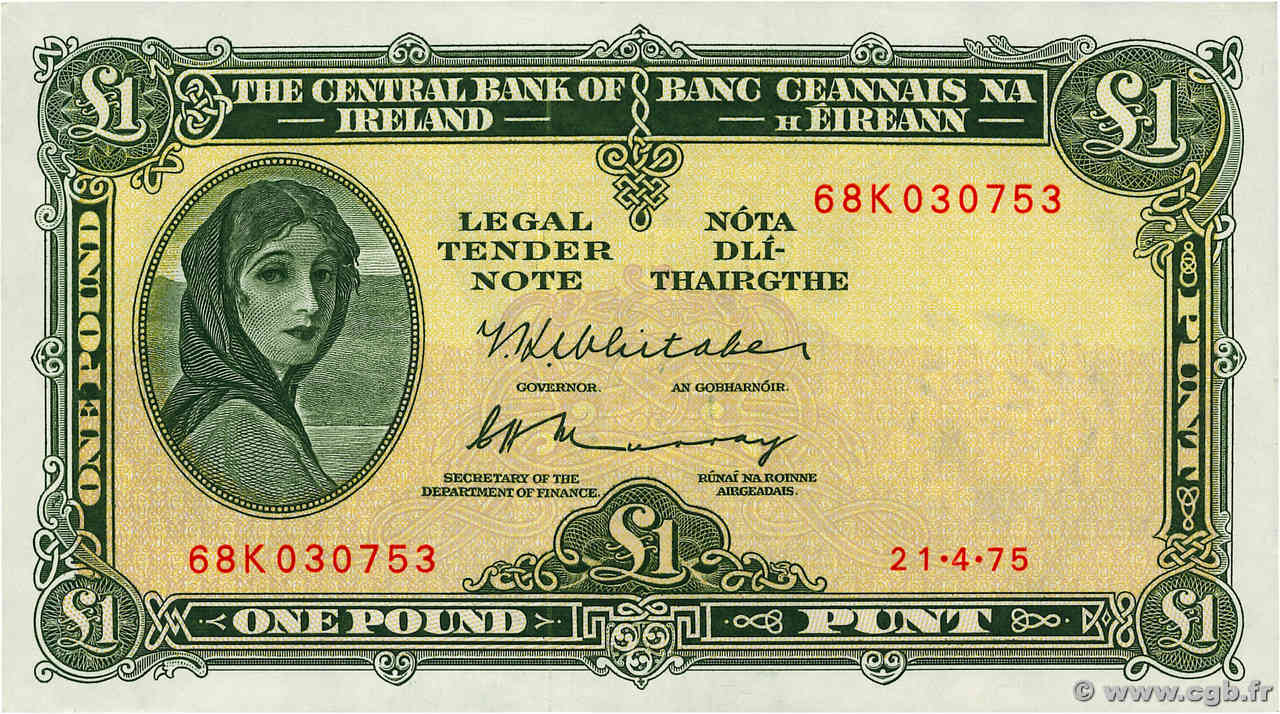 1 Pound IRLAND  1975 P.064c VZ