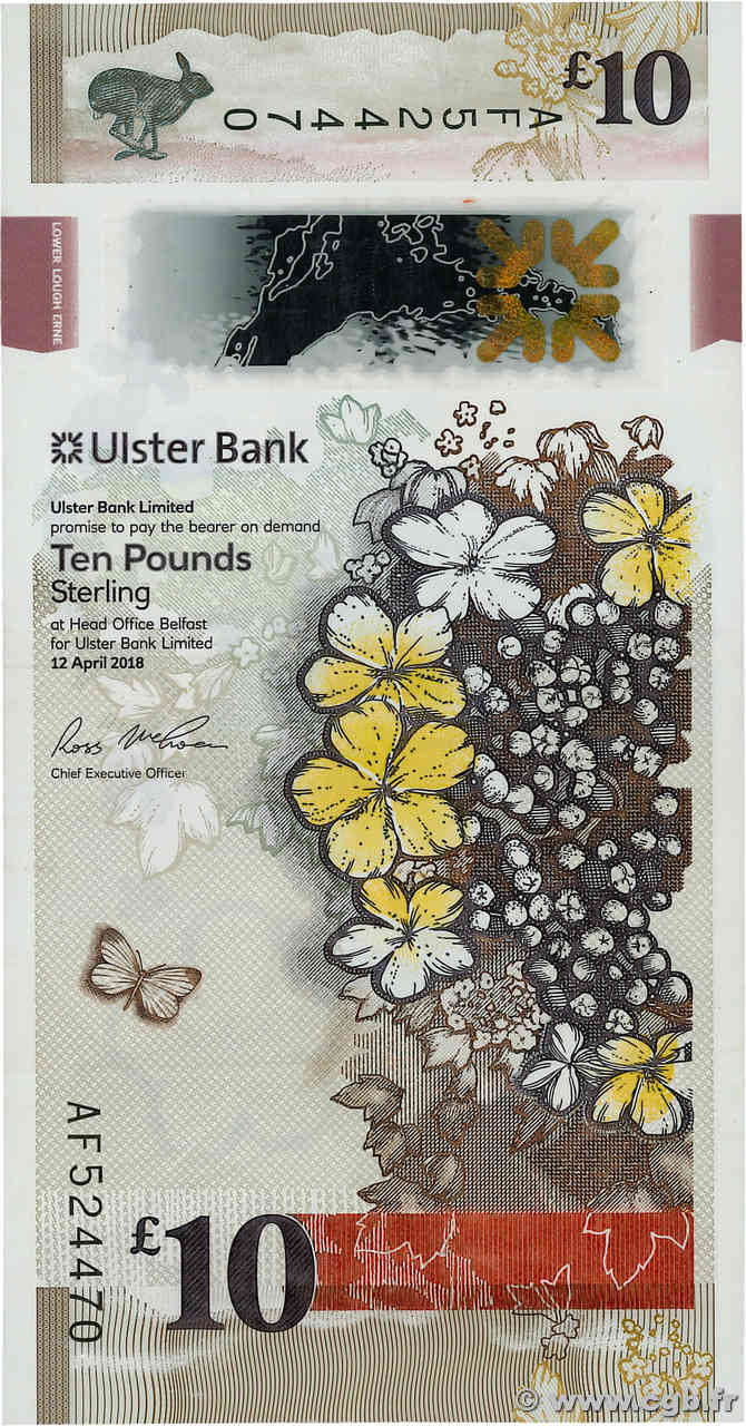 10 Pounds NORTHERN IRELAND  2018 P.344 F+