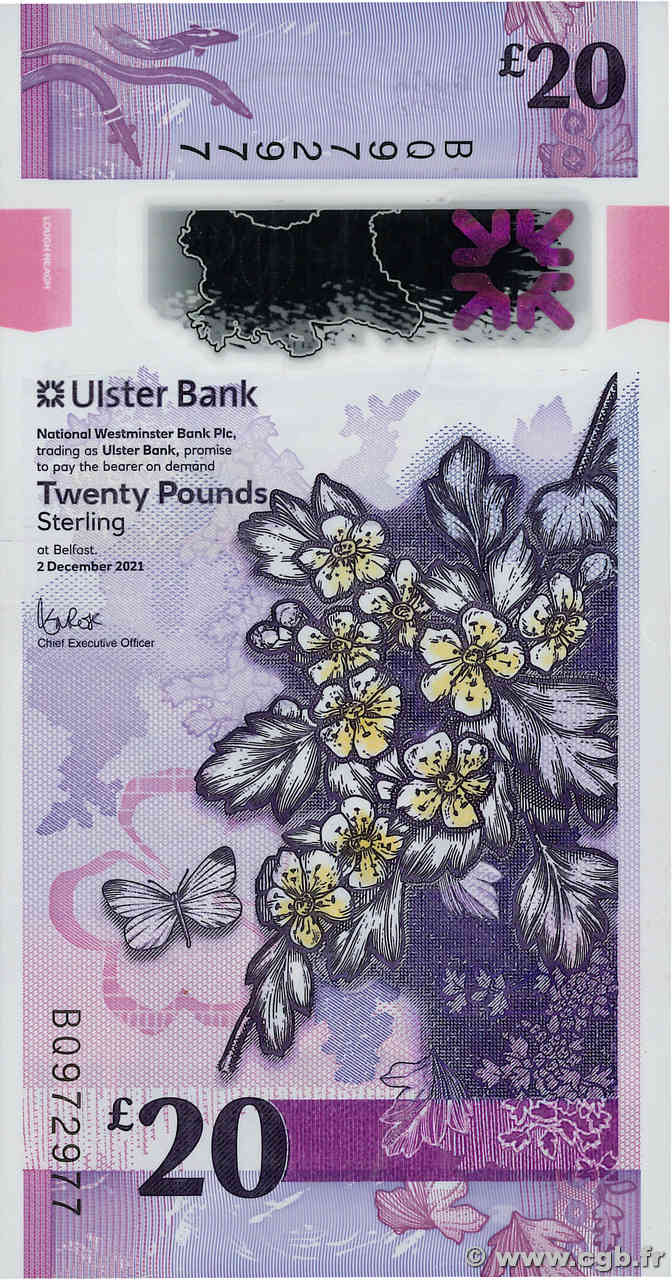 20 Pounds NORTHERN IRELAND  2021 P.345 MBC+