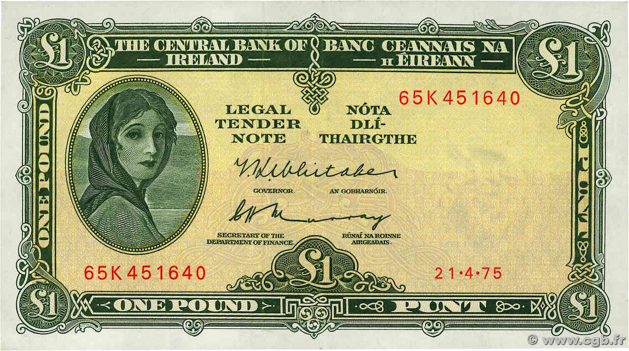 1 Pound IRLAND  1975 P.064c fVZ