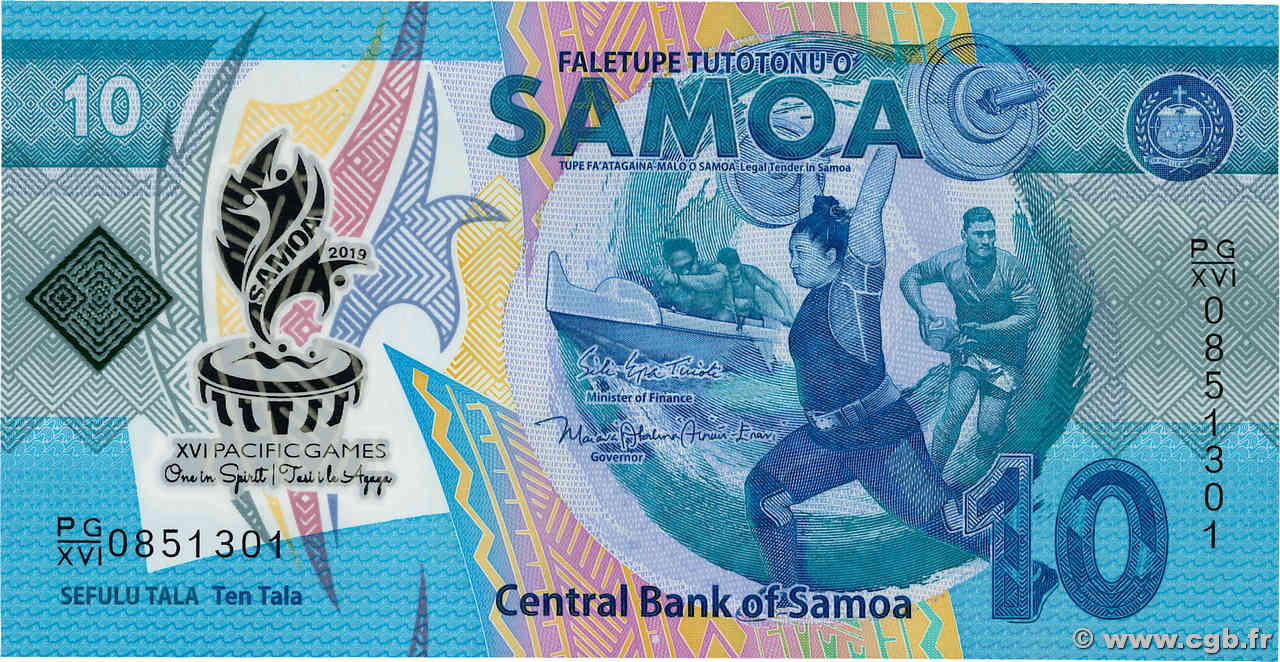 10 Tala Commémoratif SAMOA  2019 P.45 NEUF