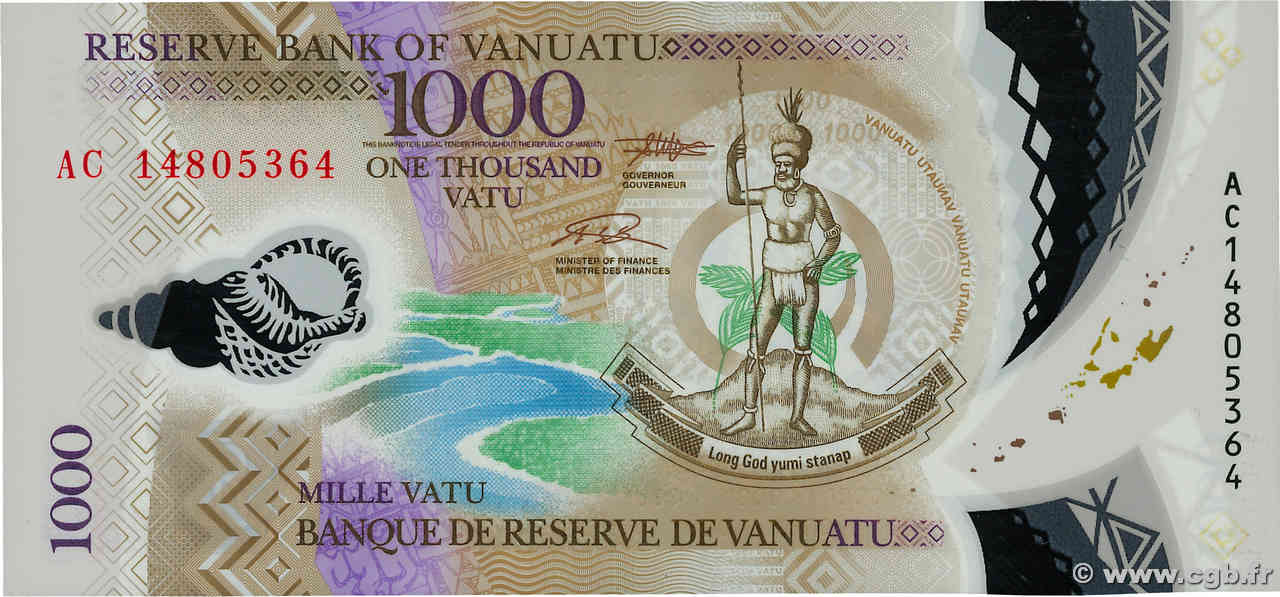 1000 Vatu VANUATU  2014 P.13 UNC