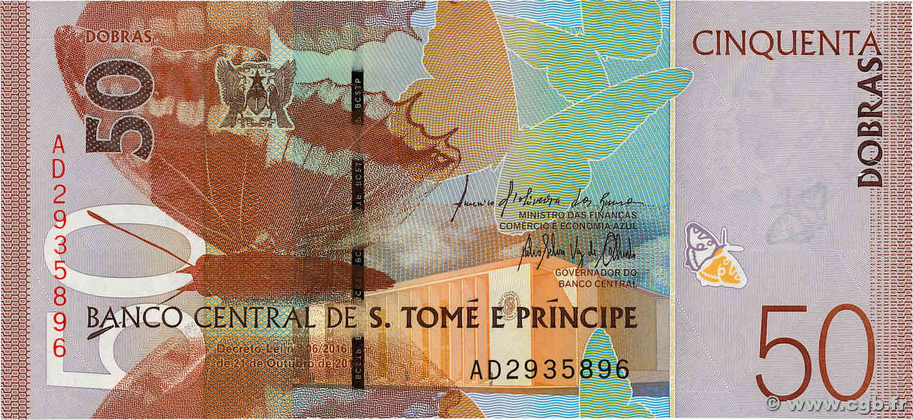50 Dobras SAINT THOMAS et PRINCE  2016 P.73 NEUF