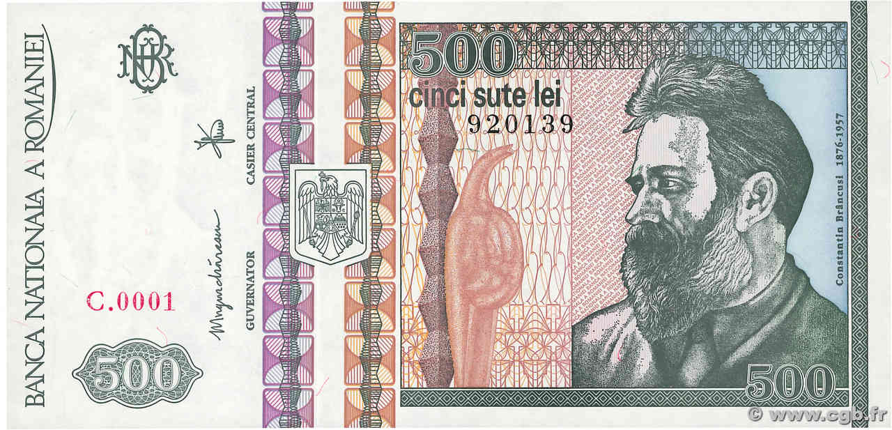 500 Lei RUMANIA  1992 P.101a SC+