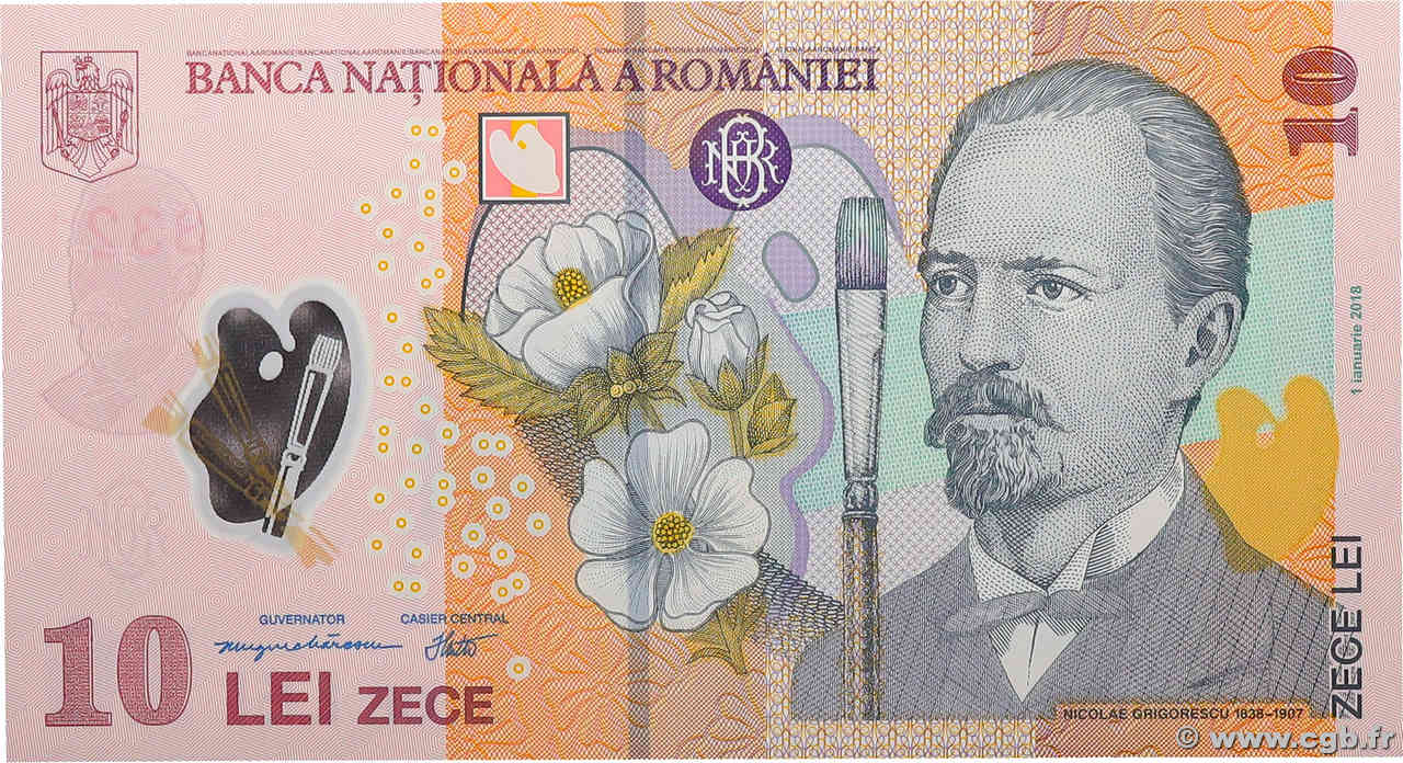 10 Lei ROMANIA  2018 P.119j UNC