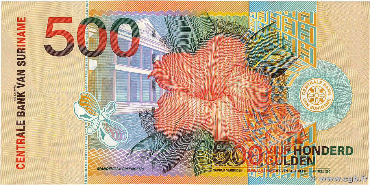 500 Gulden SURINAME  2000 P.150 FDC