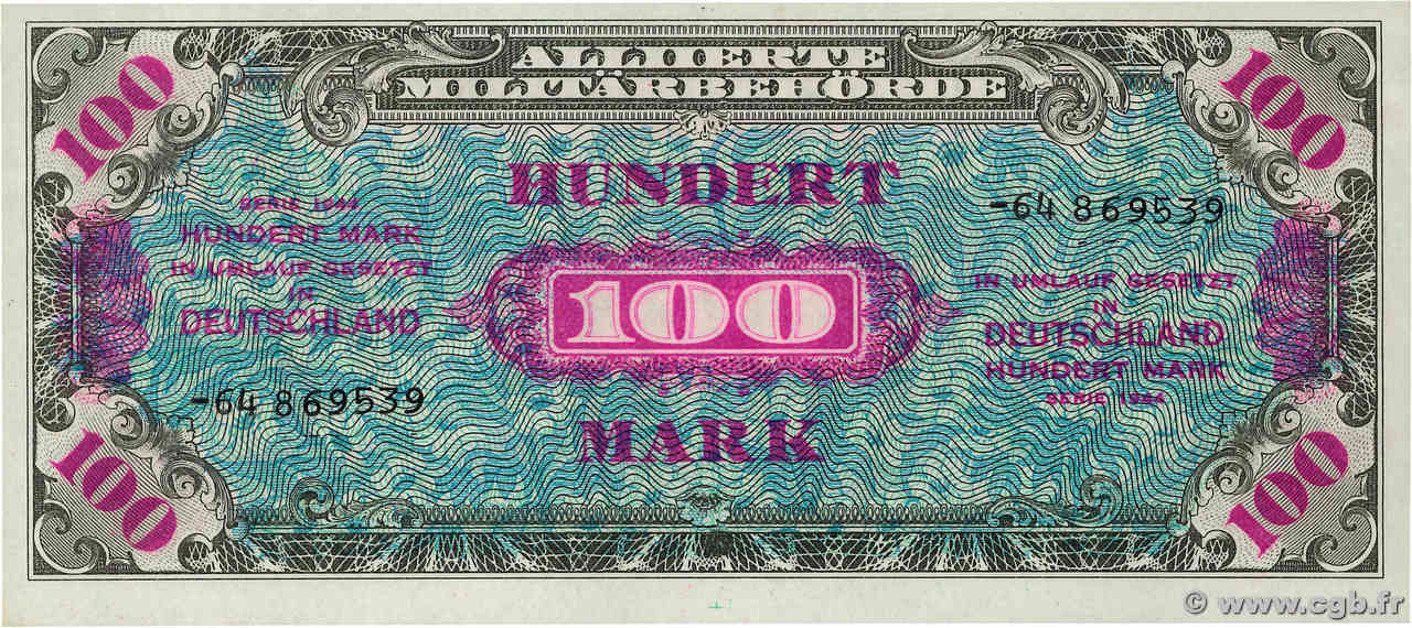 100 Mark GERMANY  1944 P.197d UNC