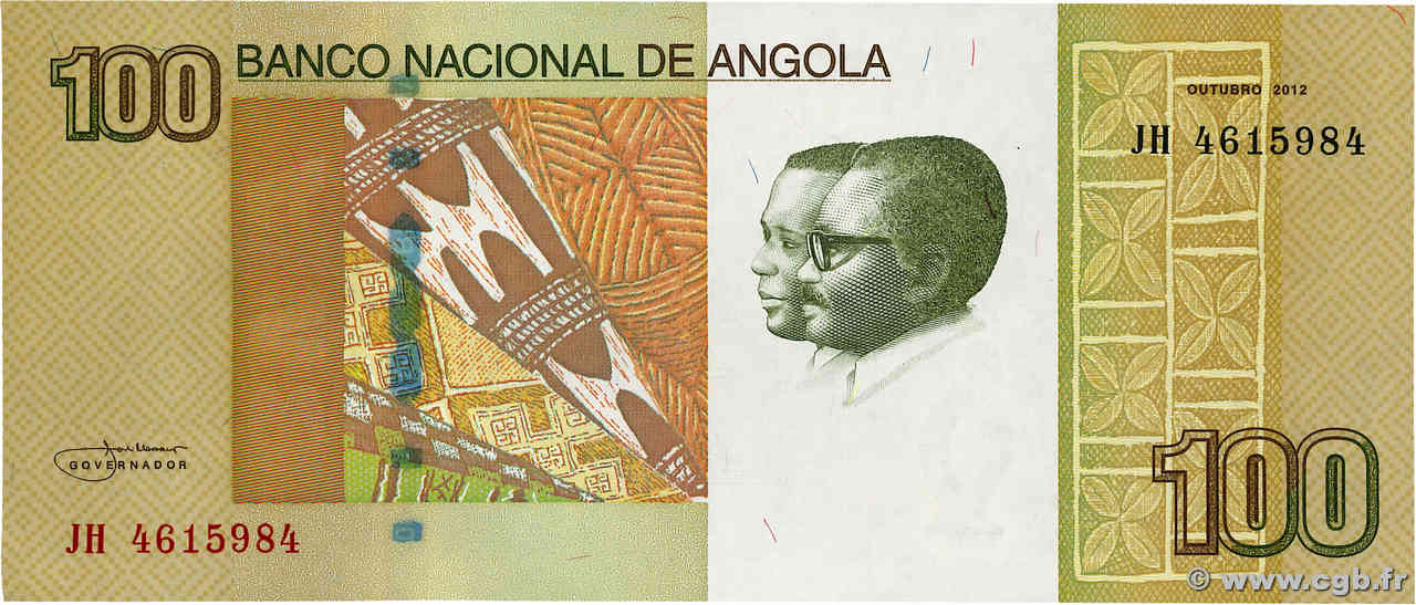 100 Kwanzas ANGOLA  2012 P.153a UNC-