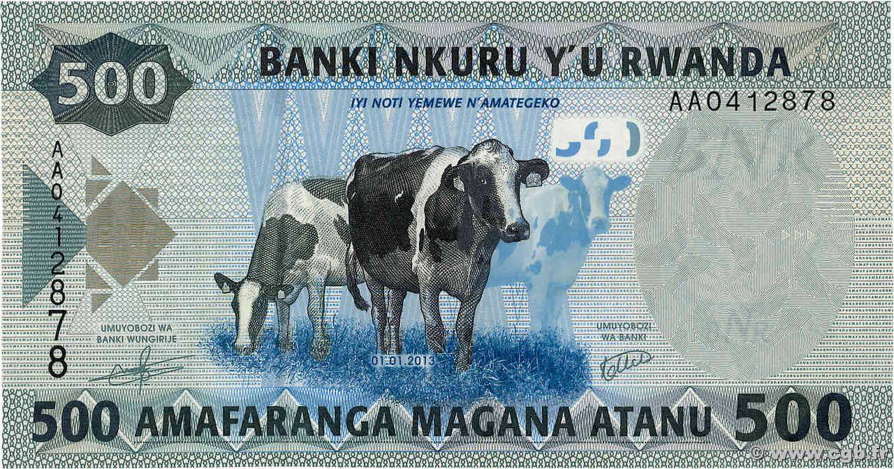 500 Francs RWANDA  2013 P.38 UNC