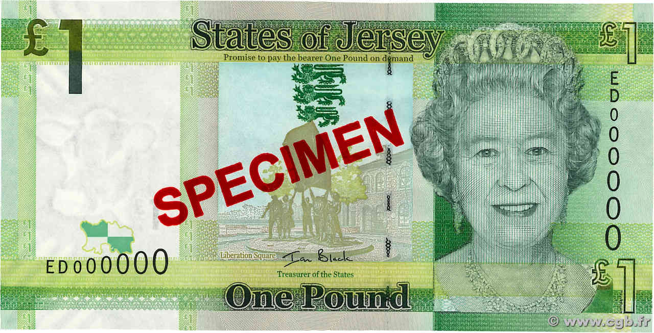 1 Pound Spécimen JERSEY  2010 P.32s UNC-