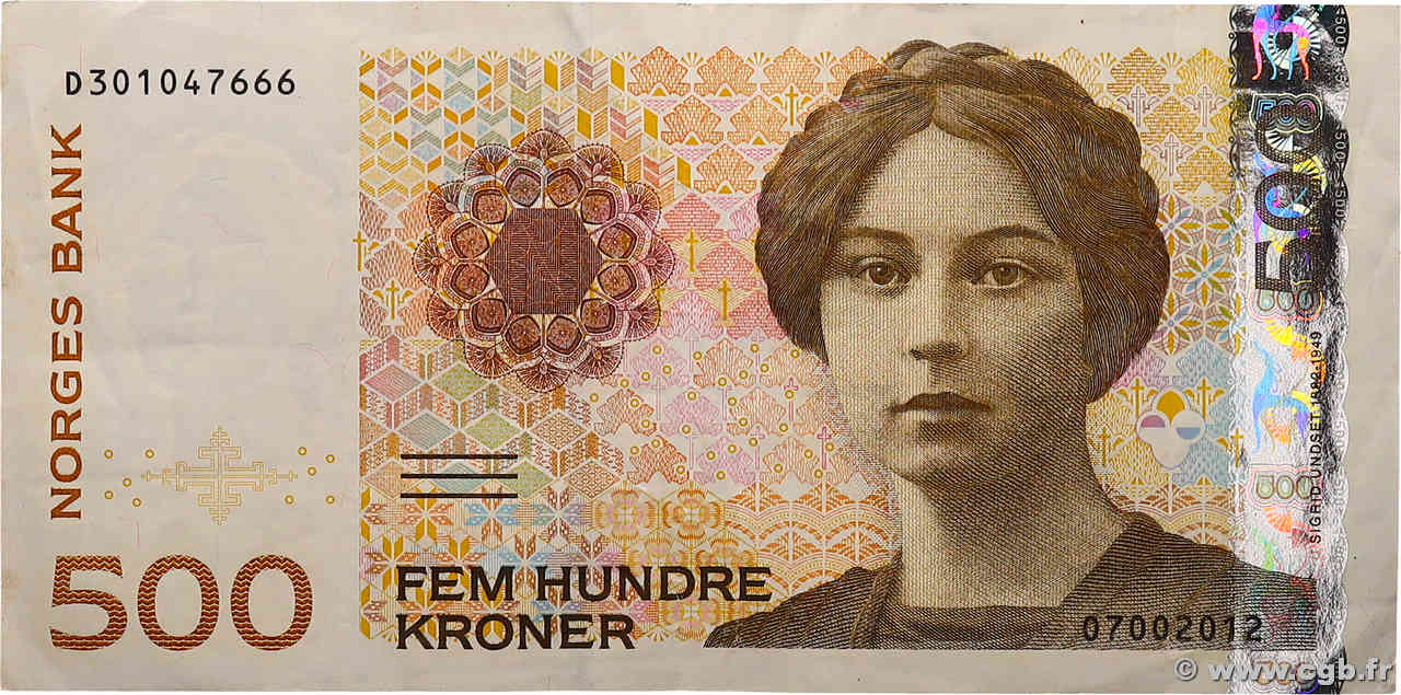 500 Kroner NORVÈGE  2012 P.51f SS