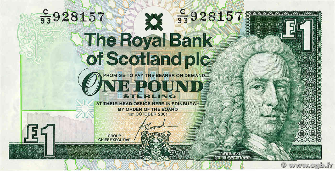 1 Pound SCOTLAND  2001 P.351e ST