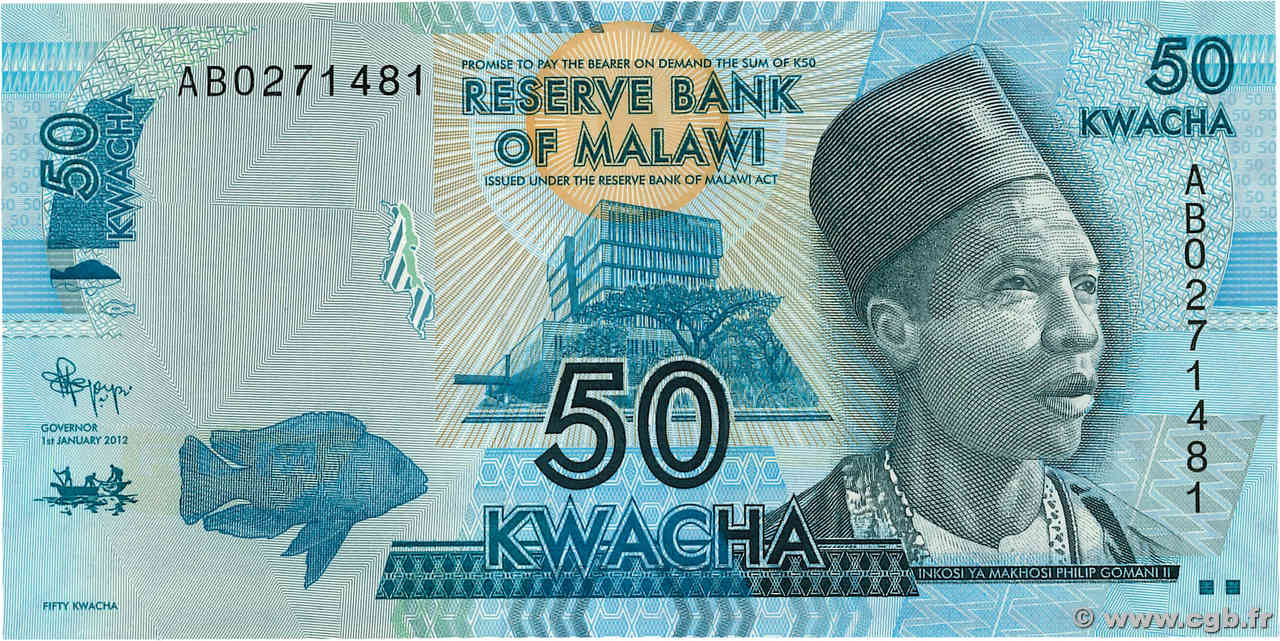 50 Kwacha MALAWI  2012 P.58a ST