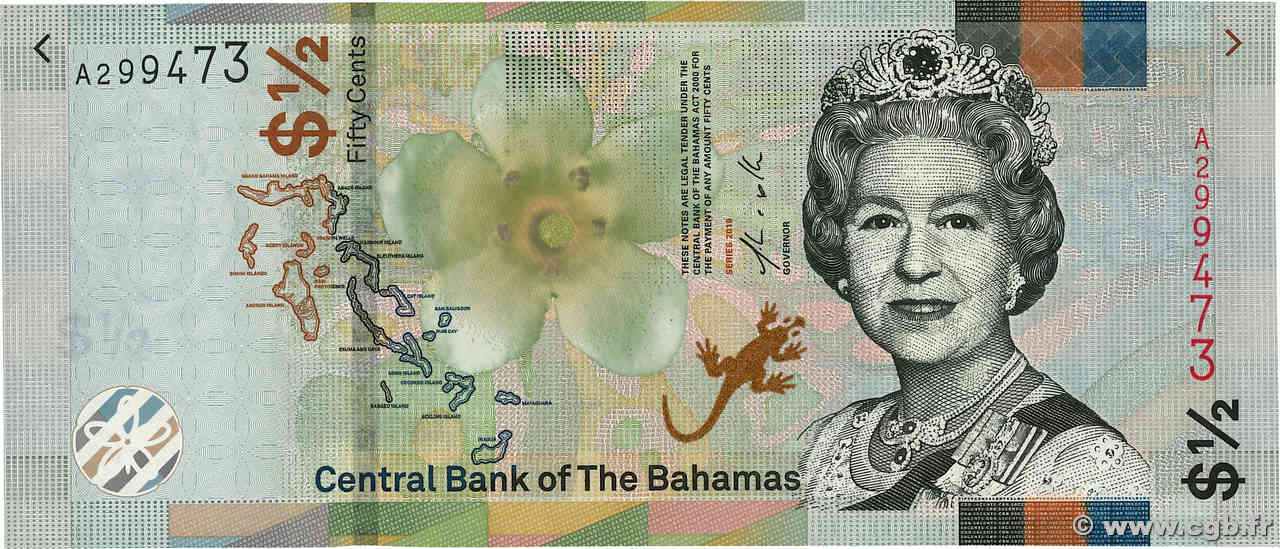 50 Cents BAHAMAS  2019 P.A77 FDC