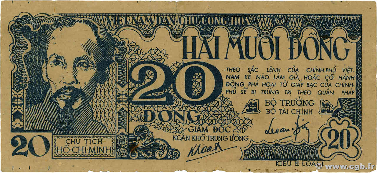 20 Dong VIETNAM  1948 P.024a BC+