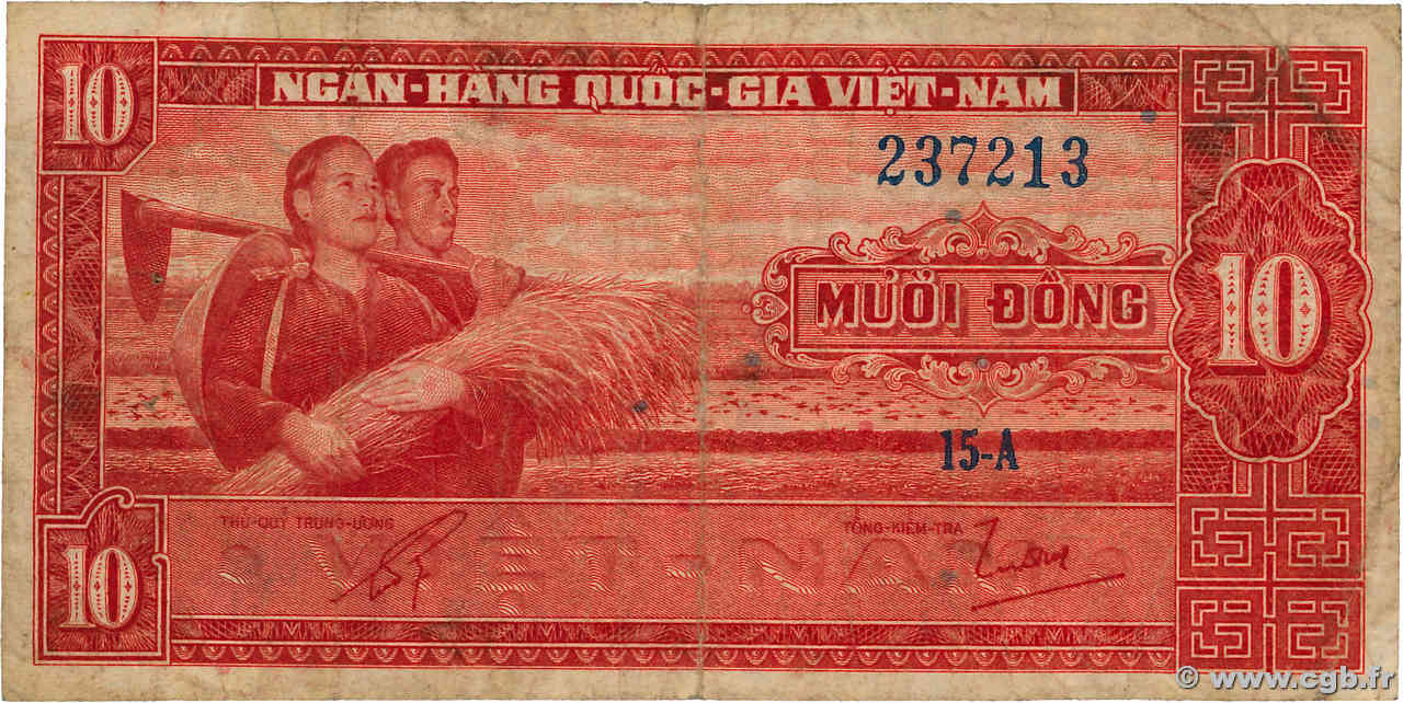 10 Dong SÜDVIETNAM  1962 P.05a fS