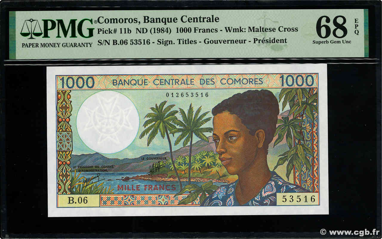 1000 Francs COMORES  1994 P.11b NEUF