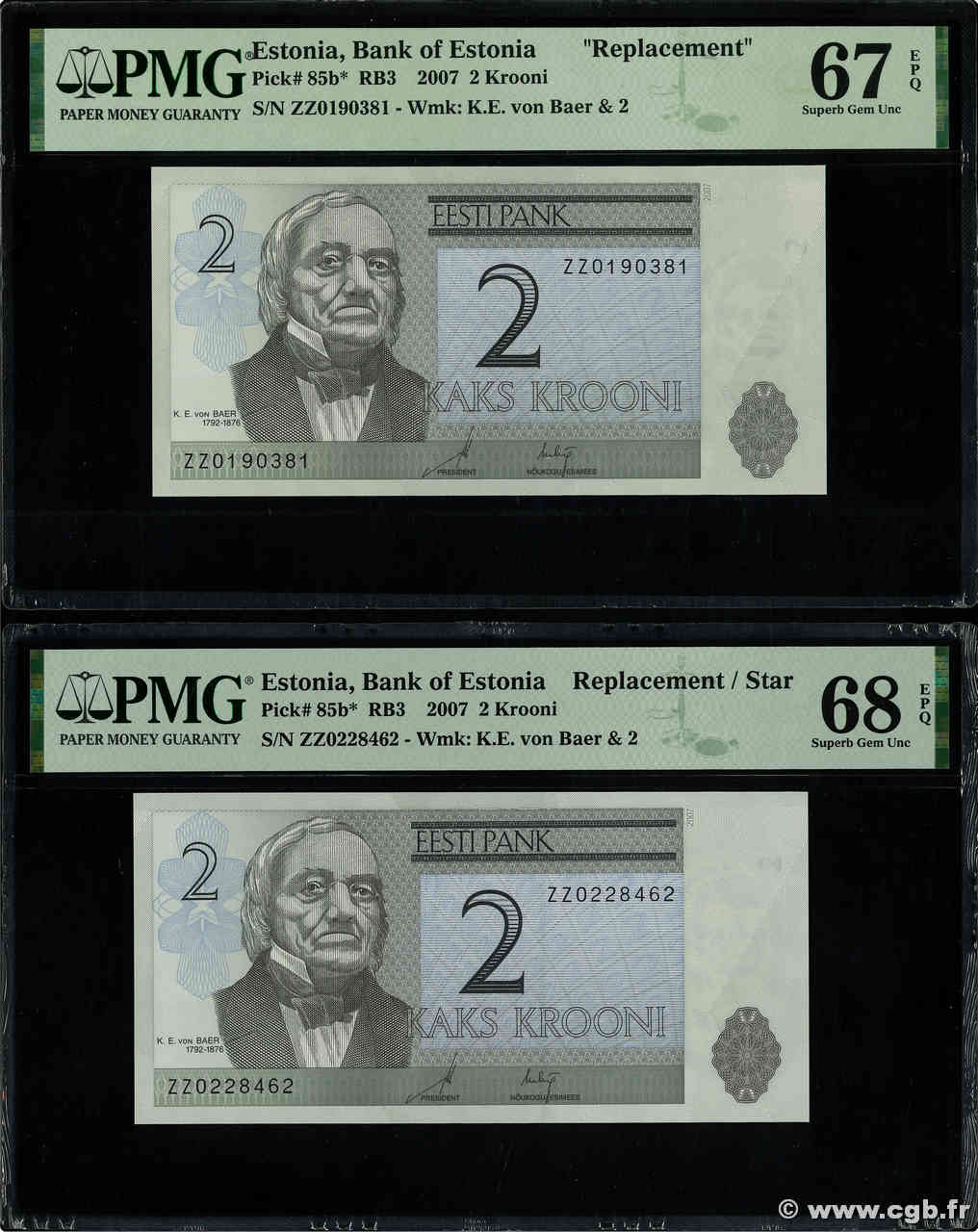 2 Krooni Remplacement ESTONIA  2007 P.85br FDC