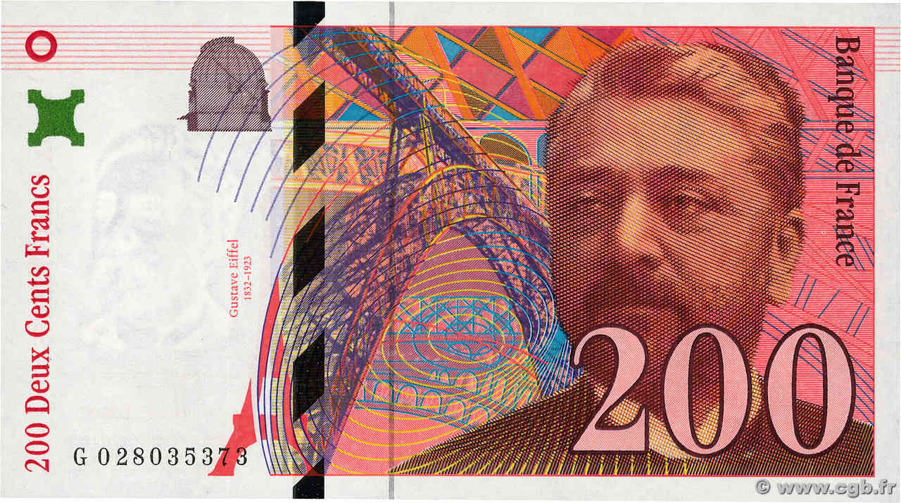 200 Francs EIFFEL FRANCE  1996 F.75.02 NEUF