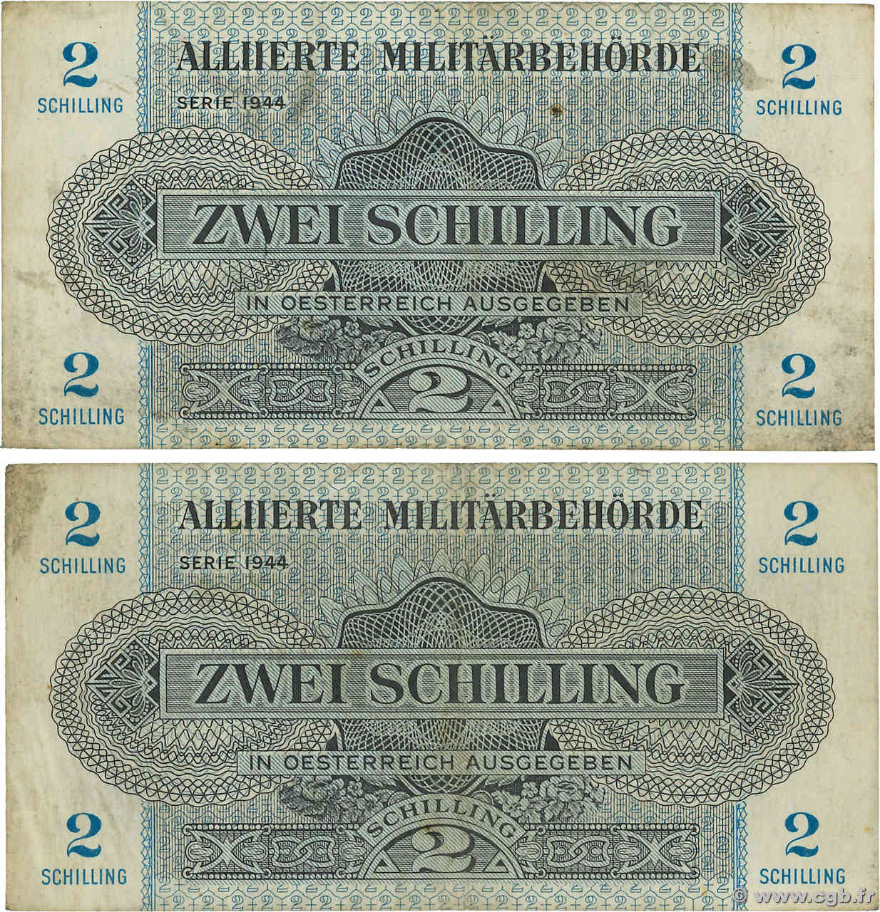 2 Schilling AUTRICHE  1944 P.104a TB+