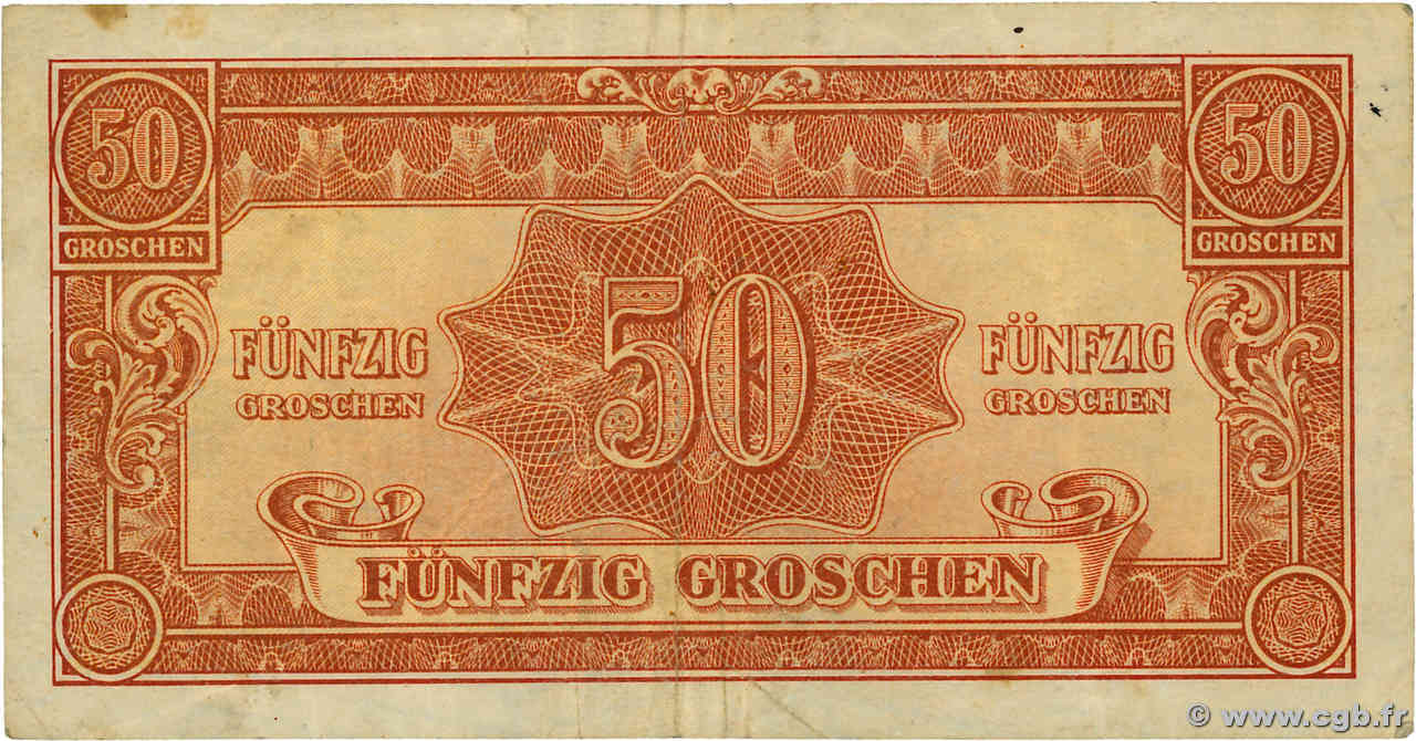 50 Groschen AUSTRIA  1944 P.102b q.BB