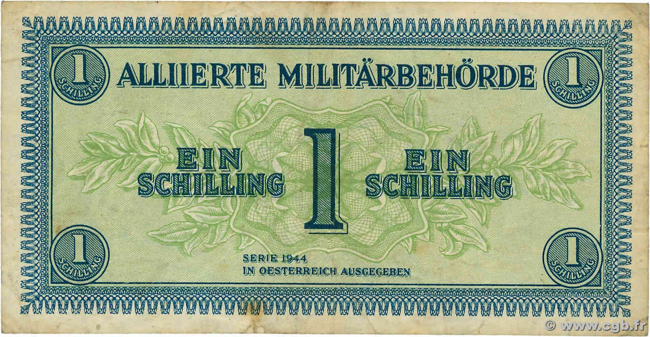 1 Schilling AUSTRIA  1944 P.103b BC+