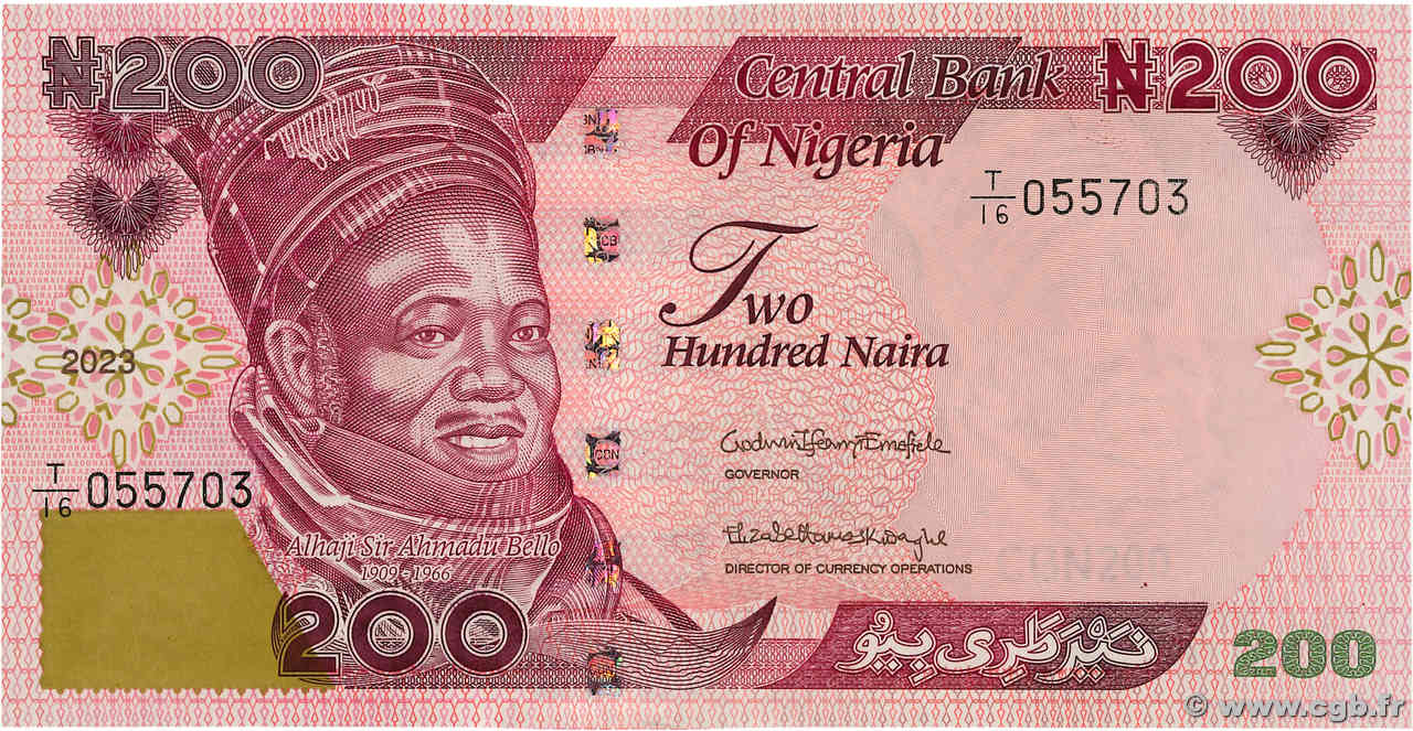 200 Naira NIGERIA  2023 P.47 pr.NEUF