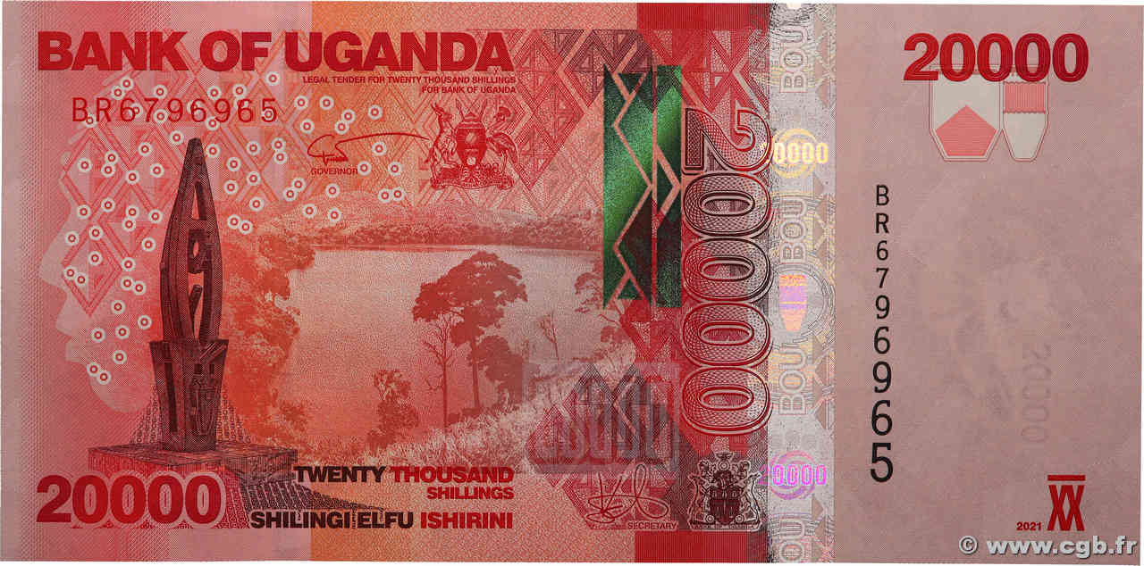 20000 Shillings UGANDA  2021 P.53f ST