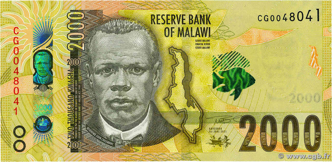 2000 Kwacha MALAWI  2021 P.69 FDC