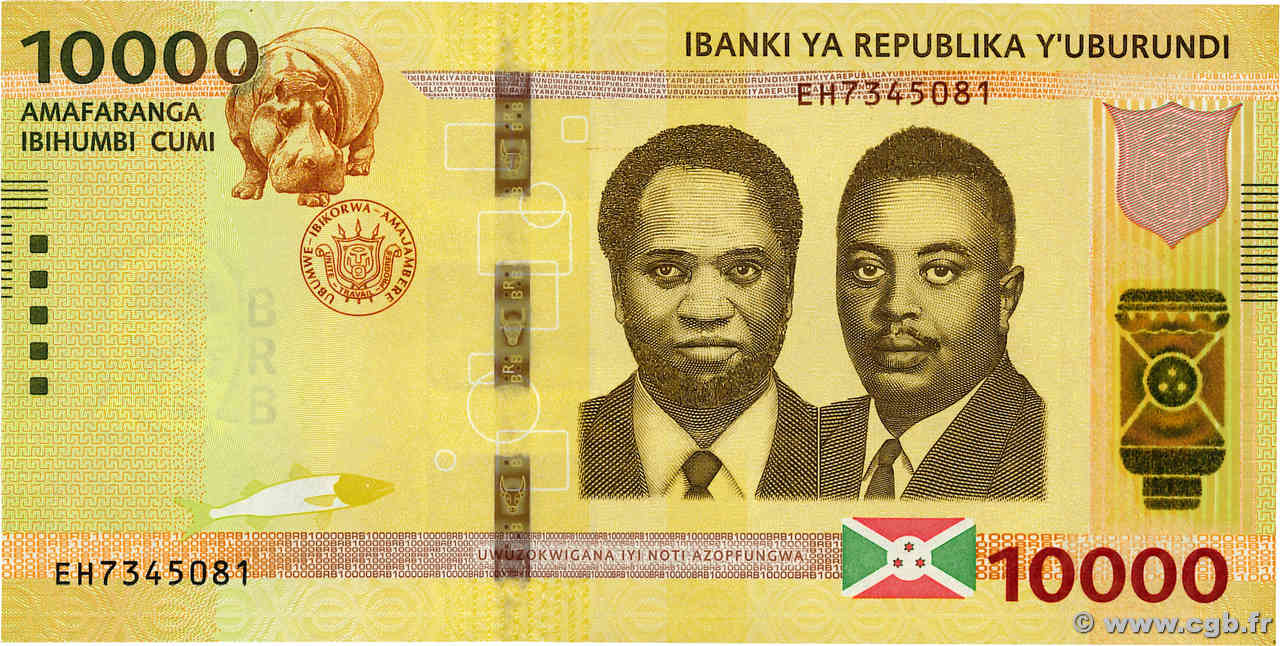 10000 Francs BURUNDI  2018 P.54 NEUF