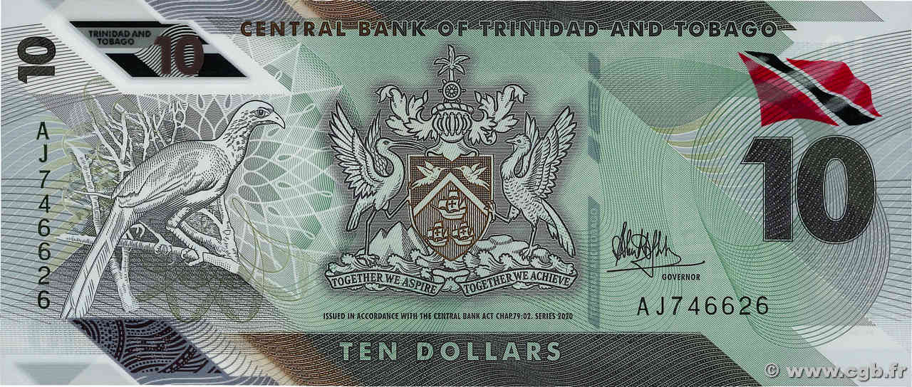 10 Dollars TRINIDAD Y TOBAGO  2020 P.62 FDC